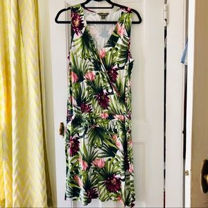 Tommy Bahama Green Tropical Leaf Dress